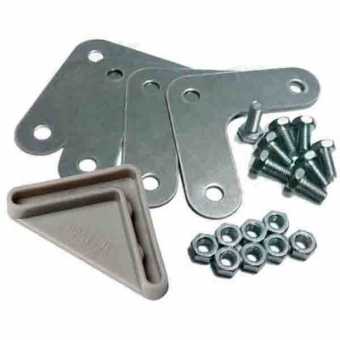 Комплект Г-образного крепежа стойки (Г-образные уголки 4 шт.+ подпятник пласт.1 шт.), купить в Сыктывкаре